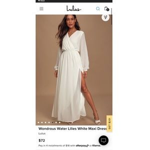 Lulus white maxi dress